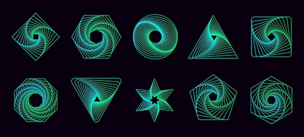 Patrones abstractos geométricos simples elementos gráficos vectoriales de moda para su diseño único