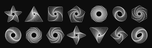 Patrones abstractos geométricos simples. elementos gráficos vectoriales de moda para su diseño único.