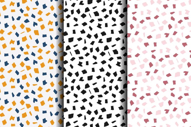 Patrones abstractos con manchas de color dibujadas a mano