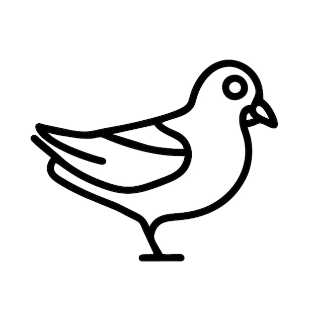 patrones con animales minimalistas con el contorno del icono de los pájaros de huevo