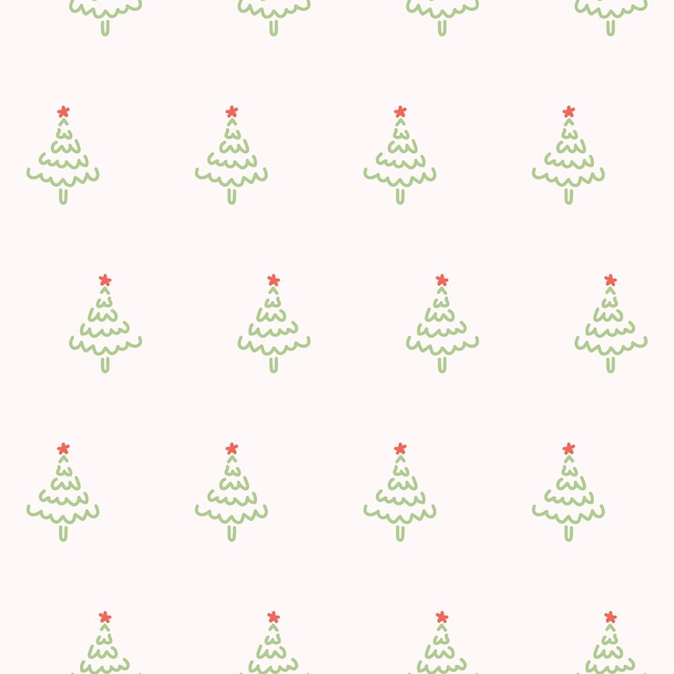 Vector patrones de árboles de navidad vectoriales simples árboles de navidad estilizados estampado encantador para las vacaciones de invierno