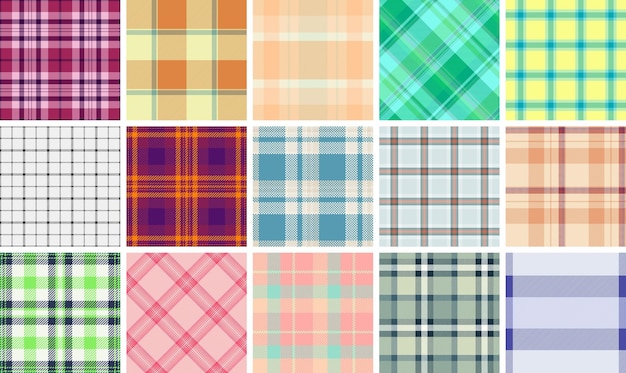 Patrones audaces con rayas y fondos texturizados Una colección perfecta para proyectos de textiles y ropa con temas escoceses o ingleses