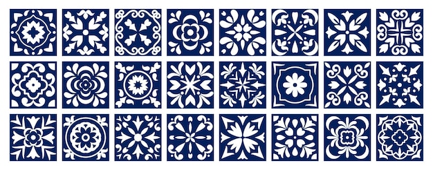Patrones de azulejos de cerámica mediterráneos
