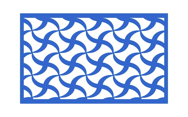 Patrones azules con fondo blanco plantilla floral y geométrica islámica para cnc y corte láser