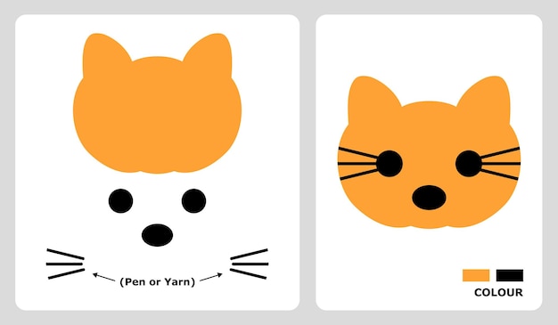 Patrones de cabeza de gato para patchwork de aplicación y artesanías de papel en patrones de rompecabezas de corte y pegado