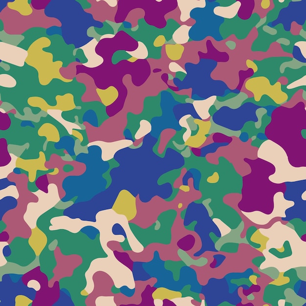 Patrones de camuflaje Diseño de ejército de camuflaje sin costuras.