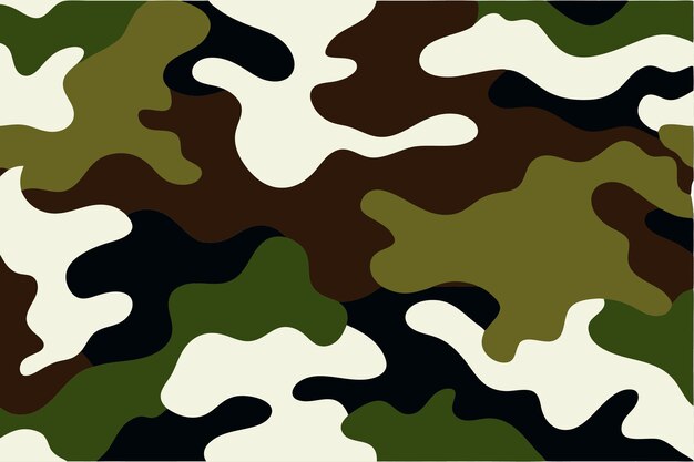 Patrones de camuflaje Ilustración vectorial Clipart de dibujos animados y diseño de arte de líneas