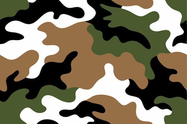 Patrones de camuflaje Ilustración vectorial Clipart de dibujos animados y diseño de arte de líneas