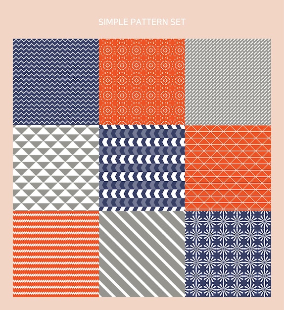 Patrones de color con acentos retro.