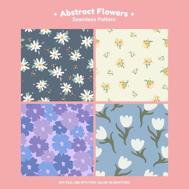 Vector patrones sin costura florales diseño vectorial para decoración interior de tela de cubierta de papel y otros usuarios