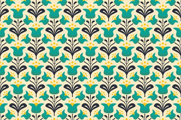 Patrones sin costuras con flores decorativas en el arte vectorial