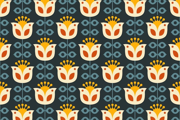 Patrones sin costuras con flores decorativas en el arte vectorial