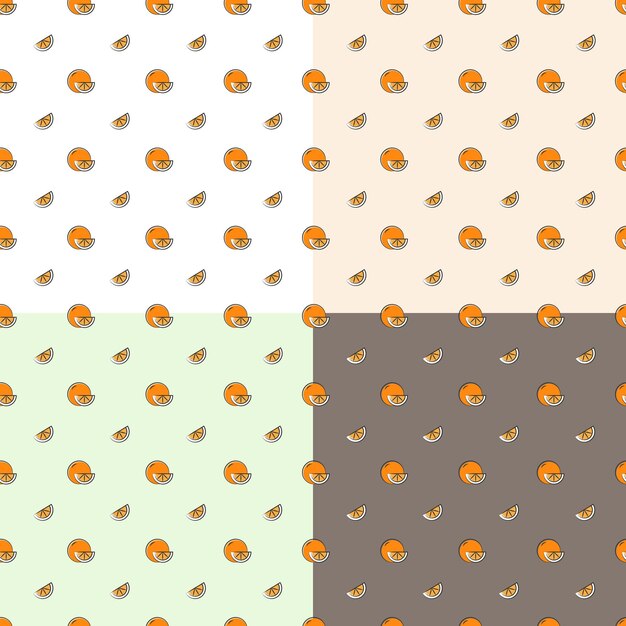 Patrones sin costuras con naranjas para servilletas, manteles, textiles, ilustración vectorial