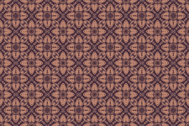 Los patrones sin costuras y los patrones de batik están diseñados para su uso en alfombras interiores Estilo de bordado Batik