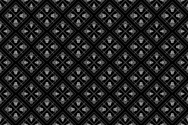 Los patrones sin costuras y los patrones de batik están diseñados para su uso en alfombras interiores Estilo de bordado Batik