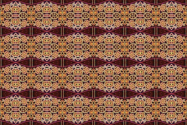 Los patrones sin costuras y los patrones de batik están diseñados para su uso en alfombras interiores Estilo de bordado Batik