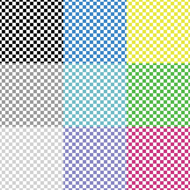 Patrones cuadrados multicolores Patrones de vector de tela transparente