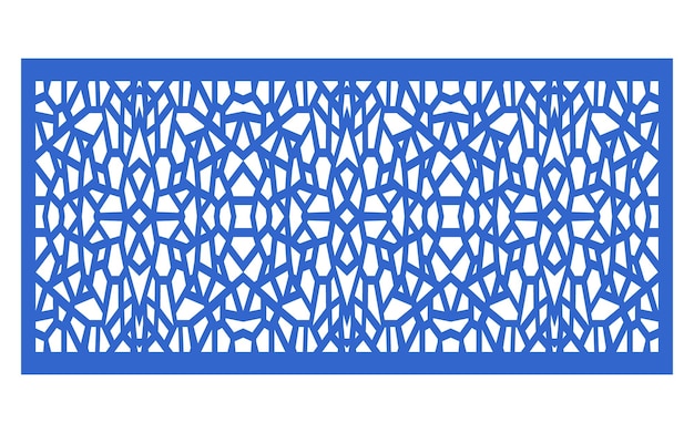 Patrones decorativos azules Motivos florales y geométricos islámicos para cnc y corte por láser
