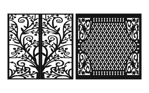 Patrones decorativos con motivos florales e islámicos
