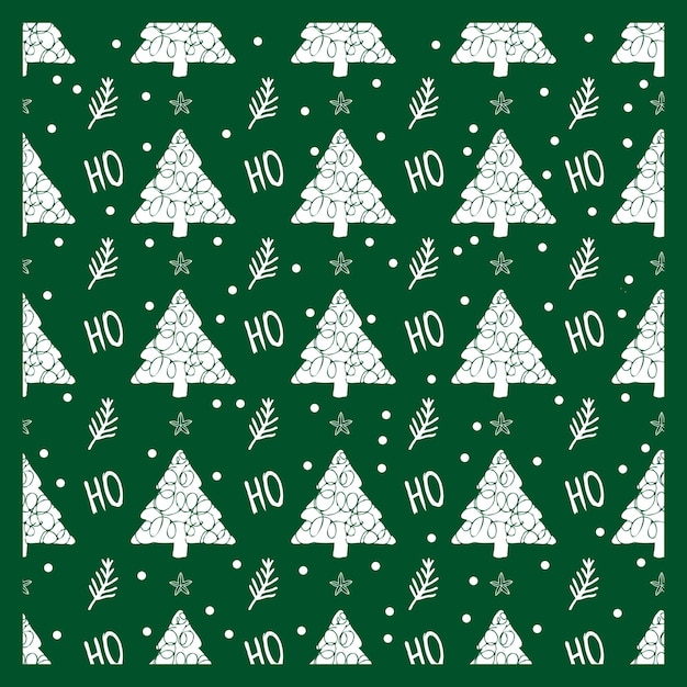 Patrones del día de Navidad con símbolos de árboles de Navidad