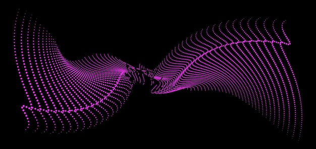 Los patrones digitales de medio tono y las ondas abstractas se mezclan con diseños geométricos en un fondo 3D moderno