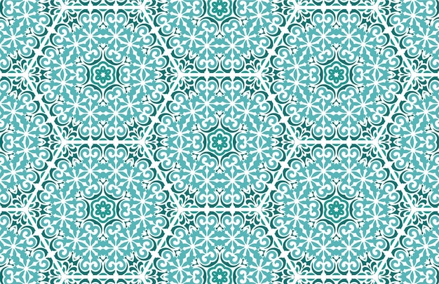 Los patrones de diseño del mandala azul