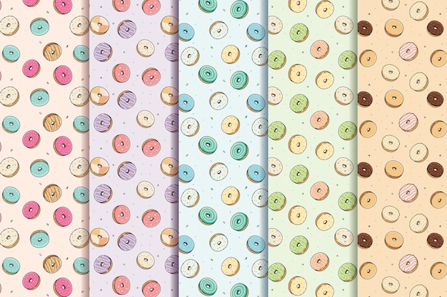 Patrones de donas de colores