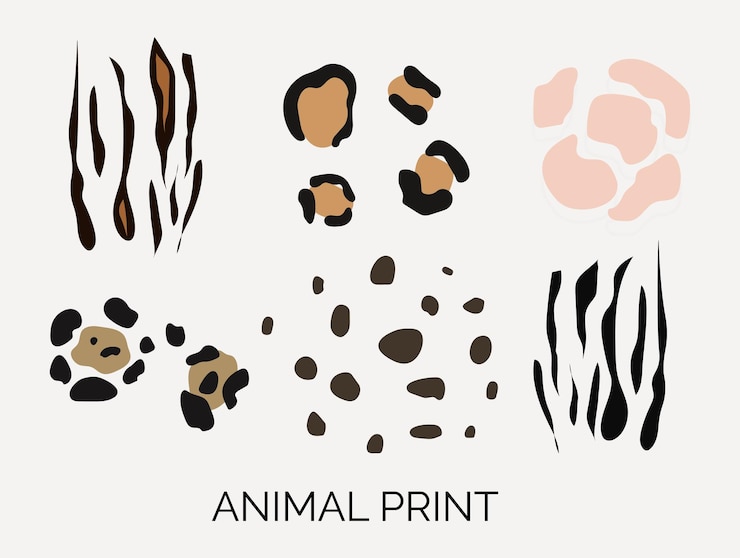 Vector patrones con estampados de tigre, leopardo, jaguar. piel de tigre.