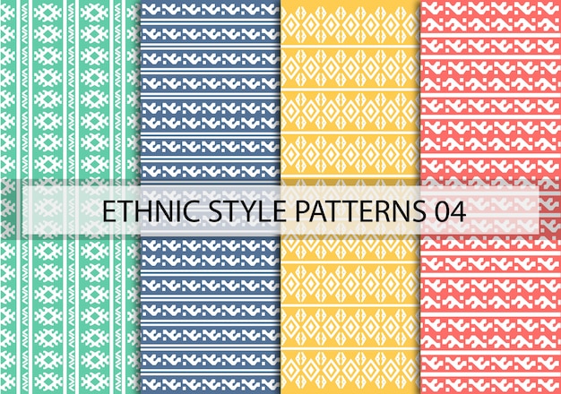 Vector patrones de estilo étnico