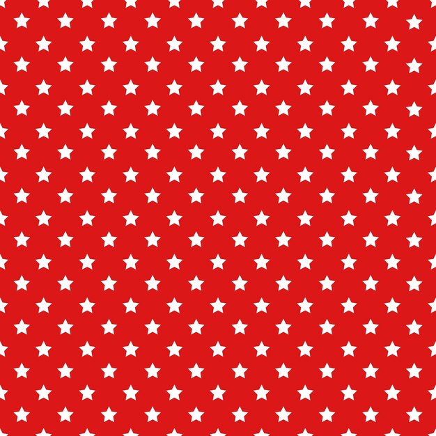 Patrones de estrellas sin costuras sobre fondo rojo