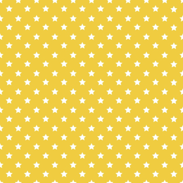 Patrones de estrellas sin fisuras sobre fondo amarillo