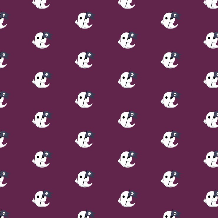 Vector los patrones con los fantasmas lindos