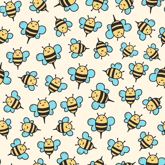 Vector patrones sin fisuras con abejas