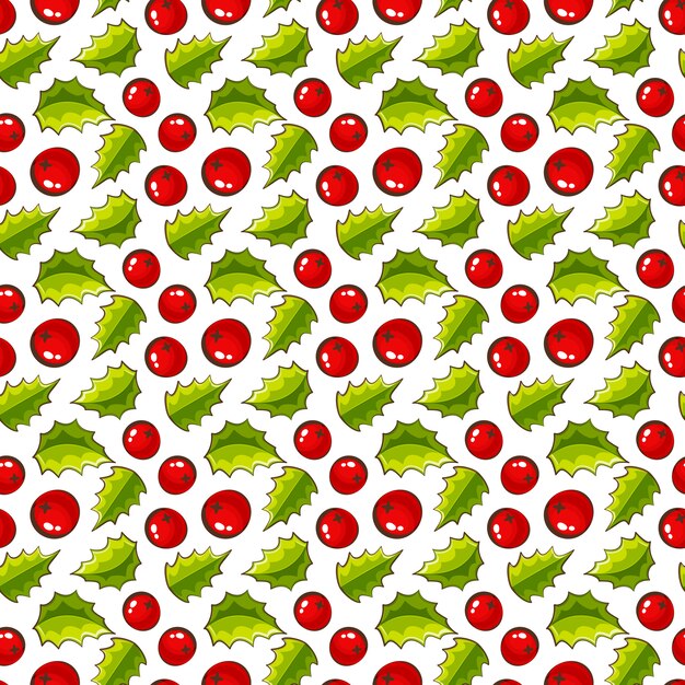 Patrones sin fisuras con acebo Navidad fondo