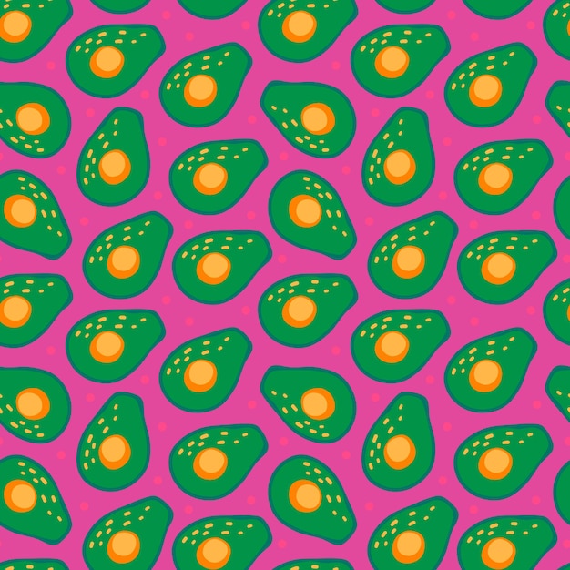 Patrones sin fisuras con aguacate en rosa