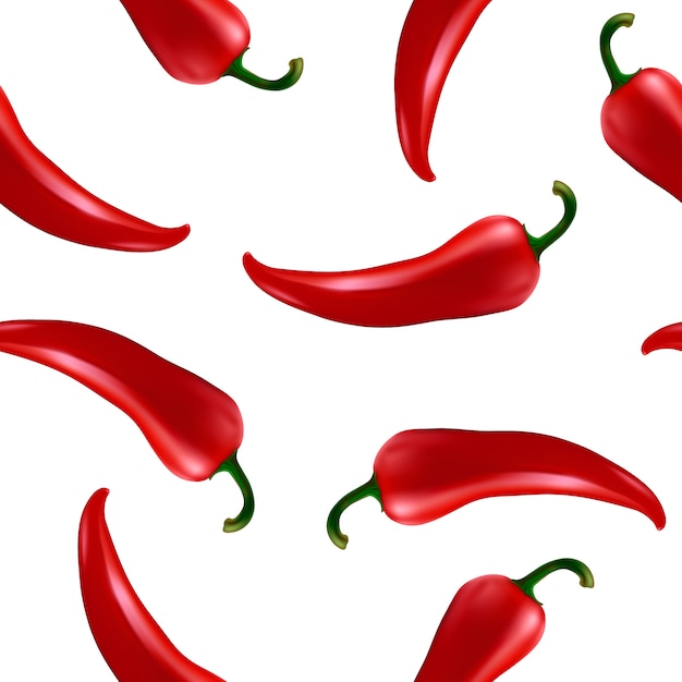 Patrones sin fisuras con ají rojo