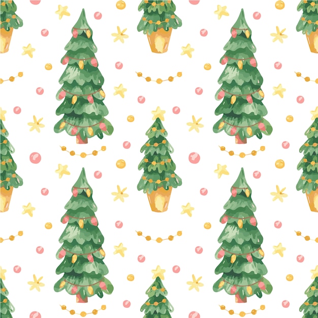 Patrones sin fisuras con árboles de Navidad