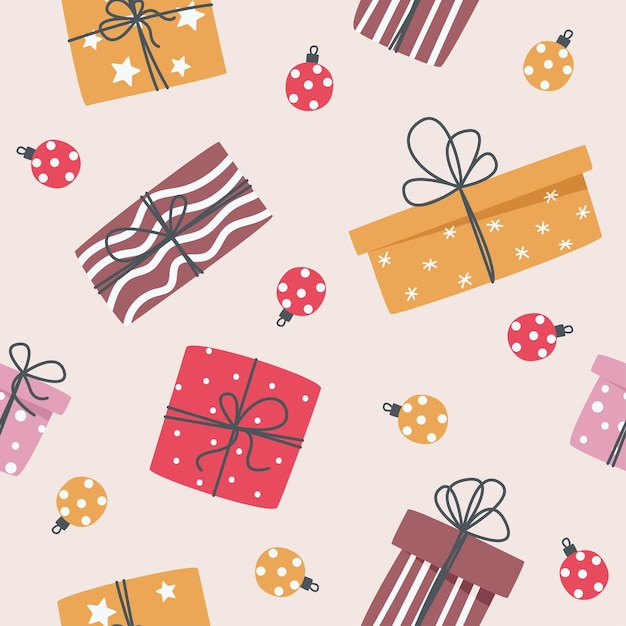 patrones sin fisuras con cajas de regalo