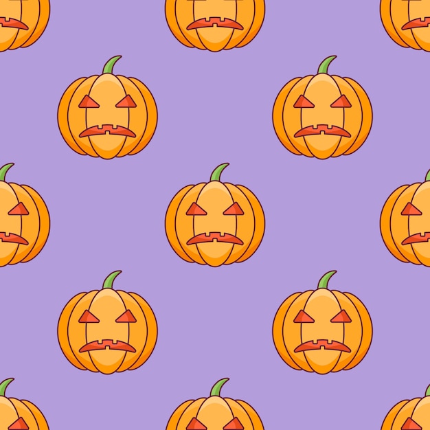 Vector patrones sin fisuras con calabaza de halloween.