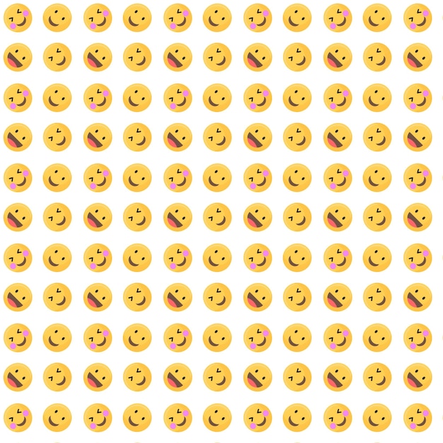 patrones sin fisuras con caras sonrientes de colores