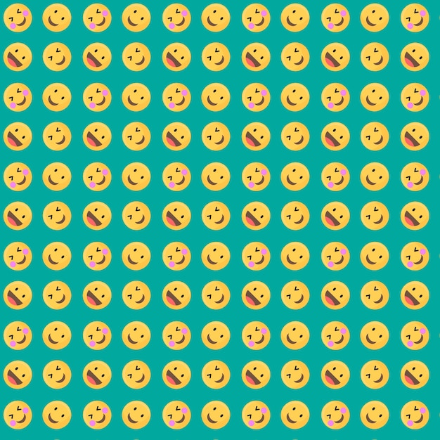 patrones sin fisuras con caras sonrientes de colores