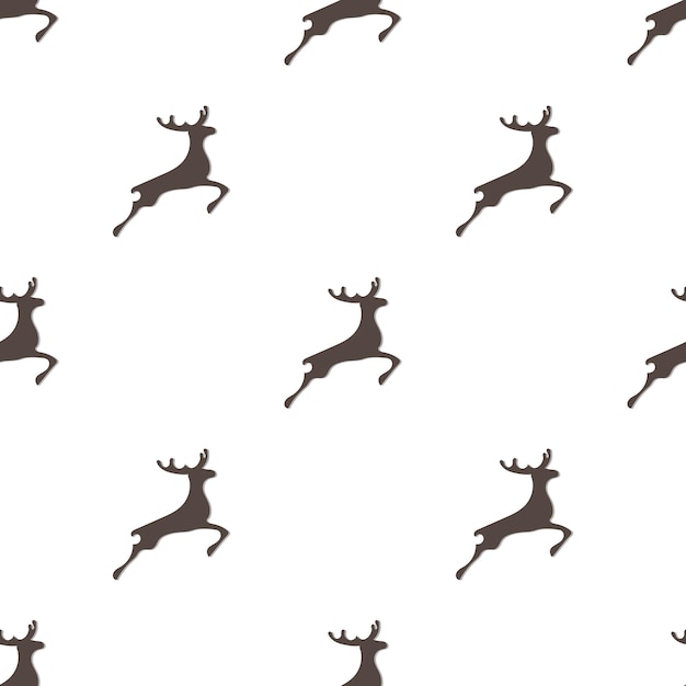 Vector patrones sin fisuras con un ciervo. adecuado para fondos, postales y papel de regalo. bien por el año nuevo. vector.