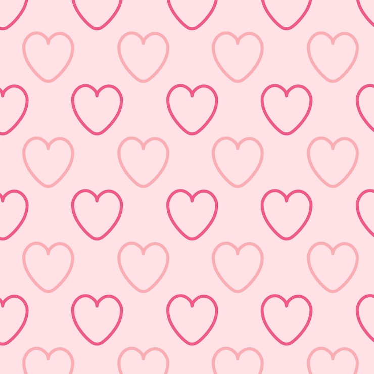 Patrones sin fisuras con corazones rojos y rosas. Fondo transparente con corazones. Día de San Valentín.