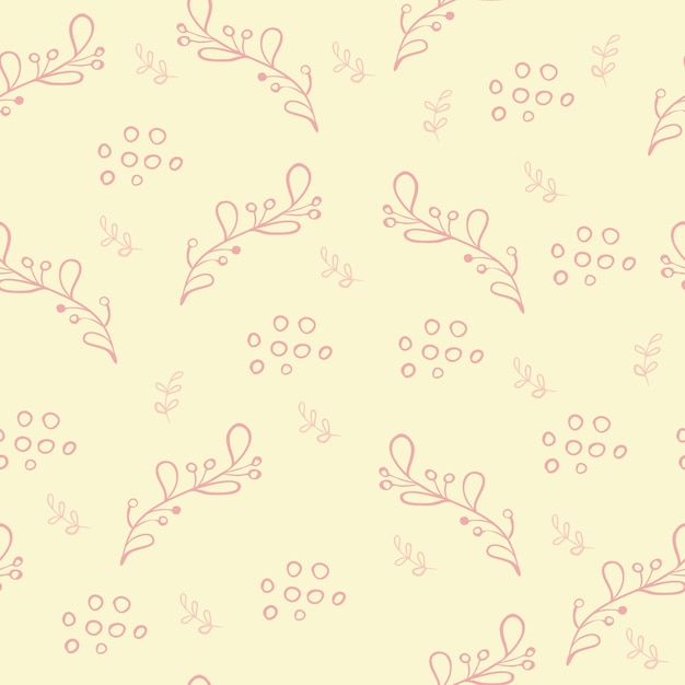 Patrones sin fisuras con elementos florales. Ilustración vectorial