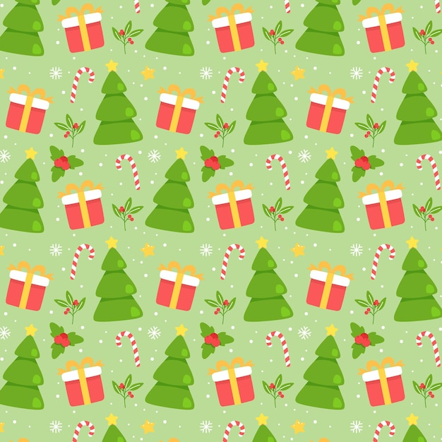 patrones sin fisuras con elementos de navidad