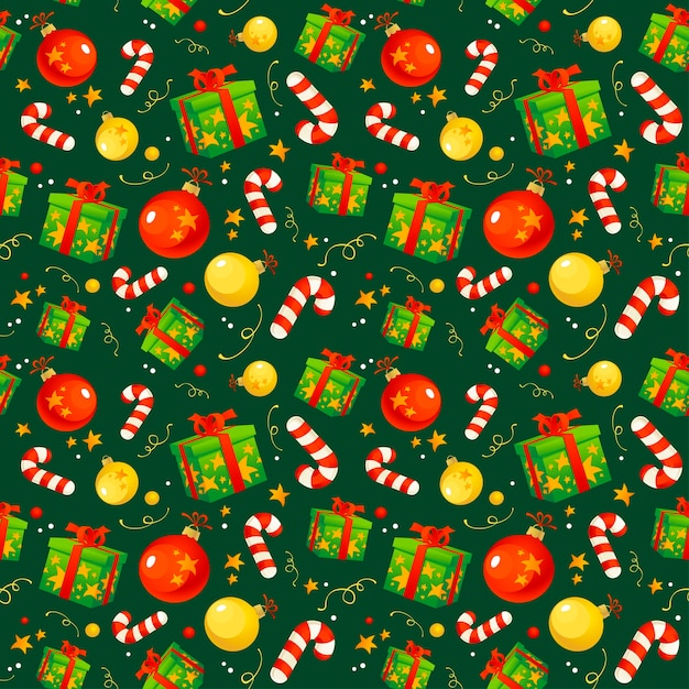 patrones sin fisuras con elementos de navidad