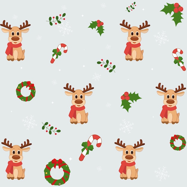 patrones sin fisuras con elementos de navidad