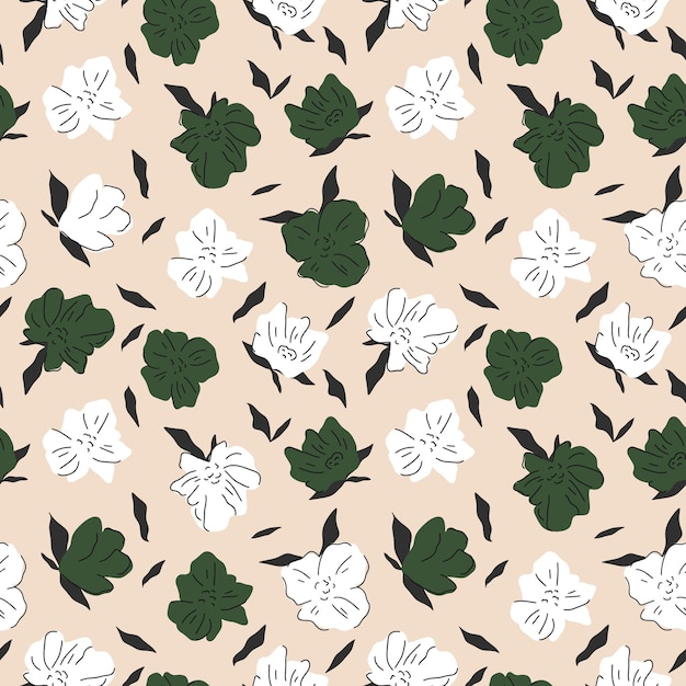 Patrones sin fisuras en estilo floral. Ilustración vectorial para textiles y embalajes.