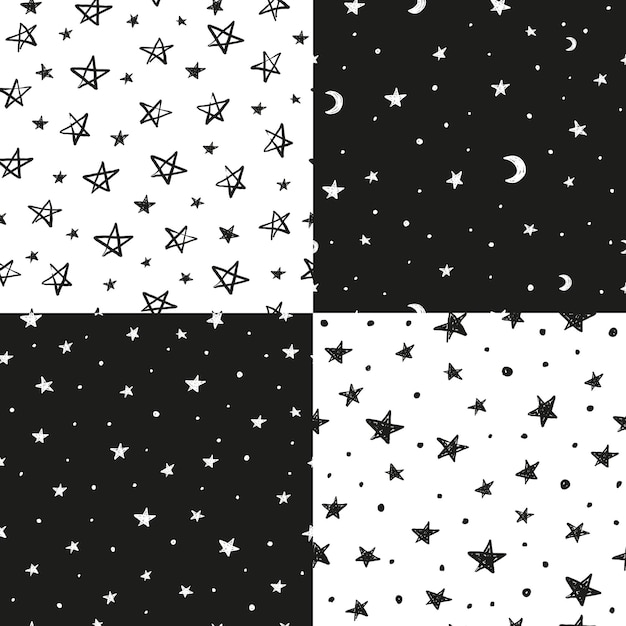 patrones sin fisuras con estrellas