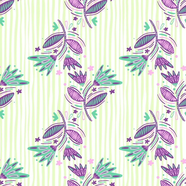 Patrones sin fisuras con flores y hojas